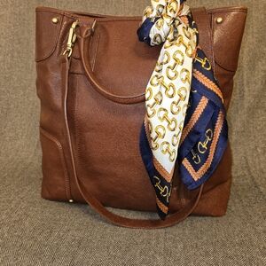 Talbots Brown Leather Purse / Tote Bag